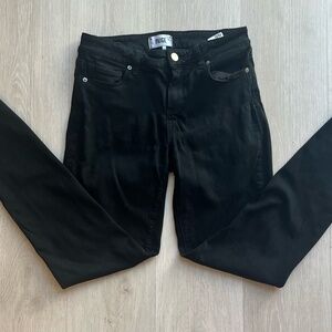 Paige Verdugo Ultra Skinny Jeans in Black - Size 28, Distressed Look